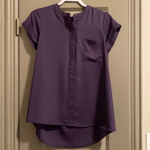 Vera Wang Womens Short Sleeve Blouse